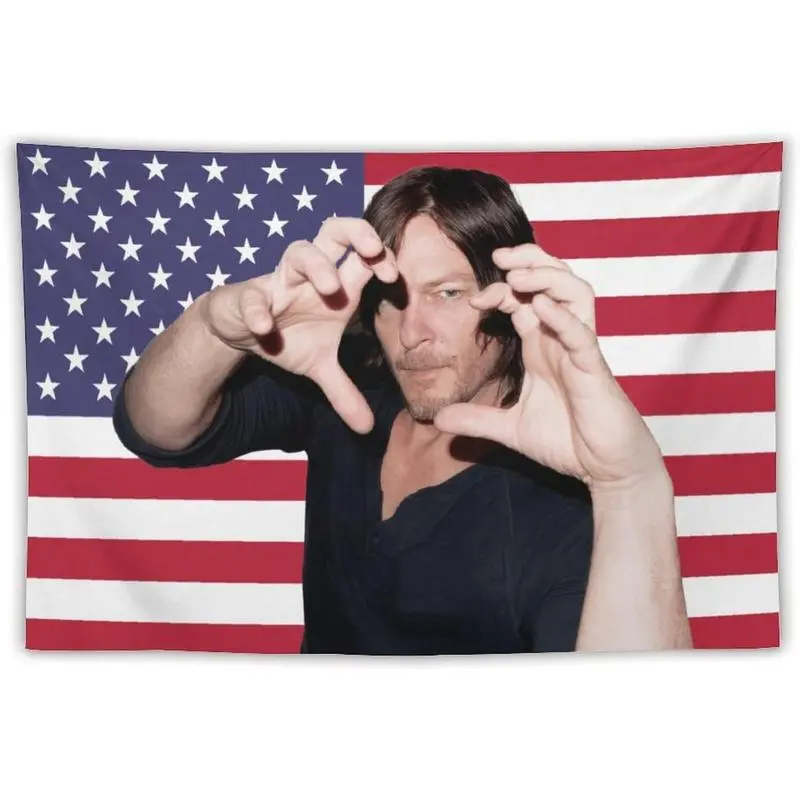 VIKAMA Daryl Dixon USA Flag Ta - Wall Scroll Tapestry ulasan dan harga