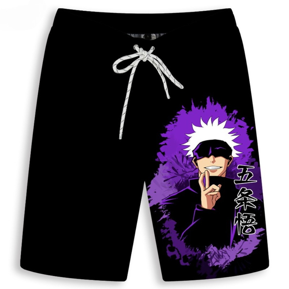 Men's Gojo Satoru Printed Shor - Anime Merchandise Store Japan ulasan dan harga