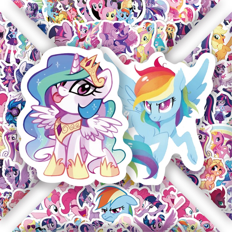 100pcs Cartoon My Little Ponys - Anime Merchandise Usa ulasan dan harga