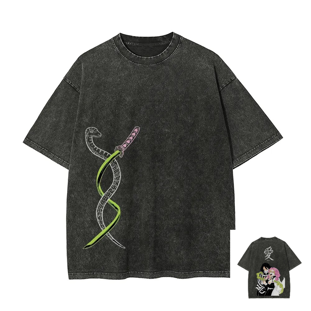 Kimetsu No Yaiba Washed T-Shir - Anime Merchandise Store Japan ulasan dan harga