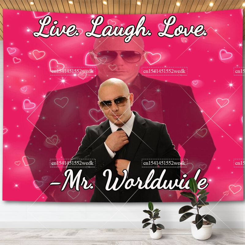 Mr. Worldwide Says To Live Lau - Wall Scroll Tapestry ulasan dan harga
