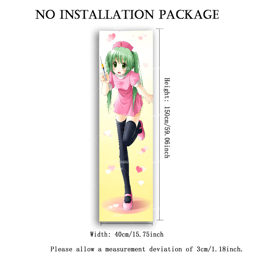 Green Twin Tails Nurse Anime G - Wall Scroll Tapestry ulasan dan harga
